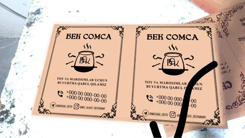 Qogoz paketlar Somsa va gumma Maxsulotlari uchun