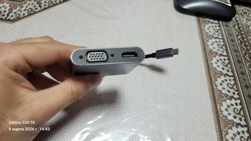 НВЗО Есо, конвертер Туре-С на НDМI+ VGA +USB3.0+PD — фото 4