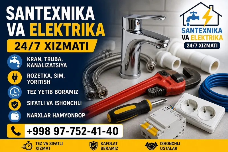 Santexnika va elektrika 24/7 Сантехника и электрика 24/7 — фото 1
