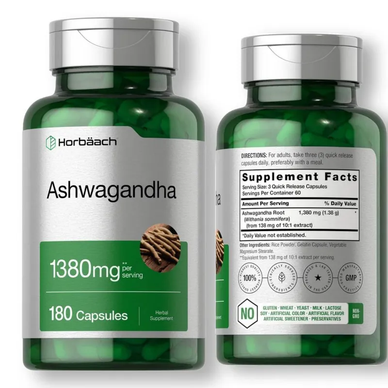 Капсулы Ашваганды 1380мг 180 капсул Ashwagandha из Америки