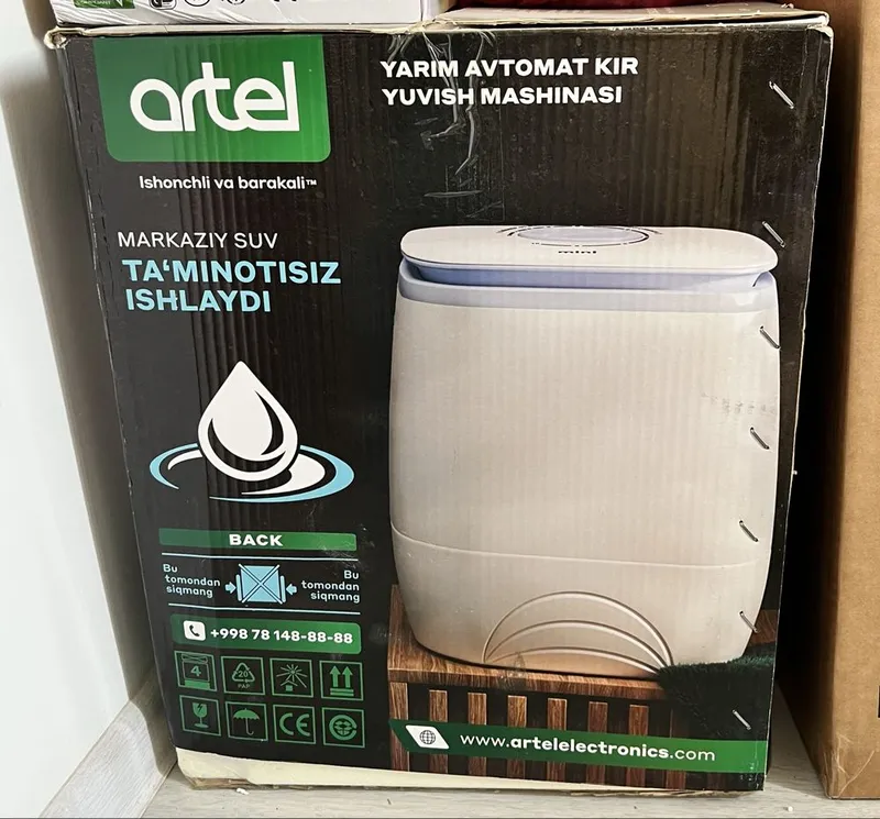 Artel yarim avtomat kir yuvish mashinasi