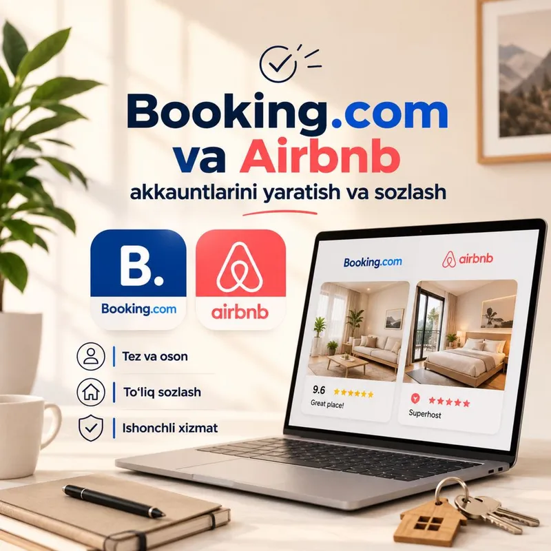 Создам и настрою аккаунт Booking.com и Airbnb