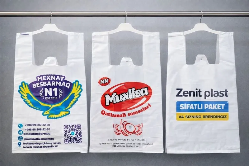 Logotip tushirilgan polietilen paket 1 Logotip tushirilgan polietilen paket 1