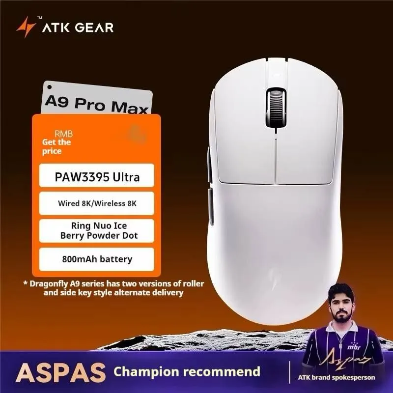 New Mouse ATK A9 Pro Max Pink/Black/White 2 New Mouse ATK A9 Pro Max Pink/Black/White 2