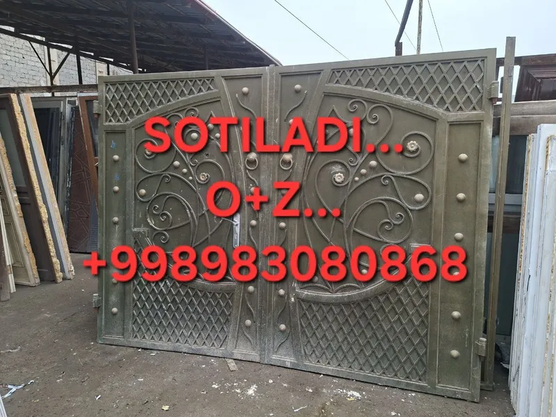 B/U dutti temir eshik bo‘yi:2.30 eni:3.00 sifati yaxshi