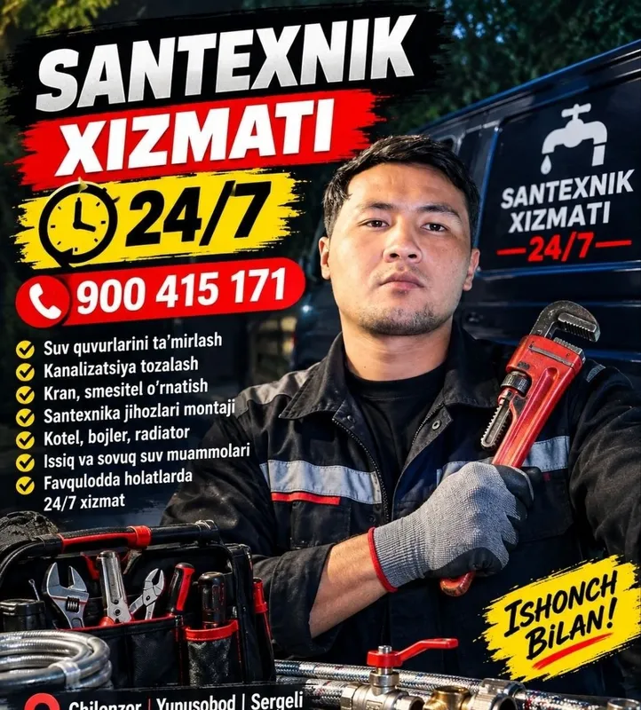 Santexnik xizmati 24/7 сантехник хизмати Santexnik xizmati 24/7 сантехник хизмати