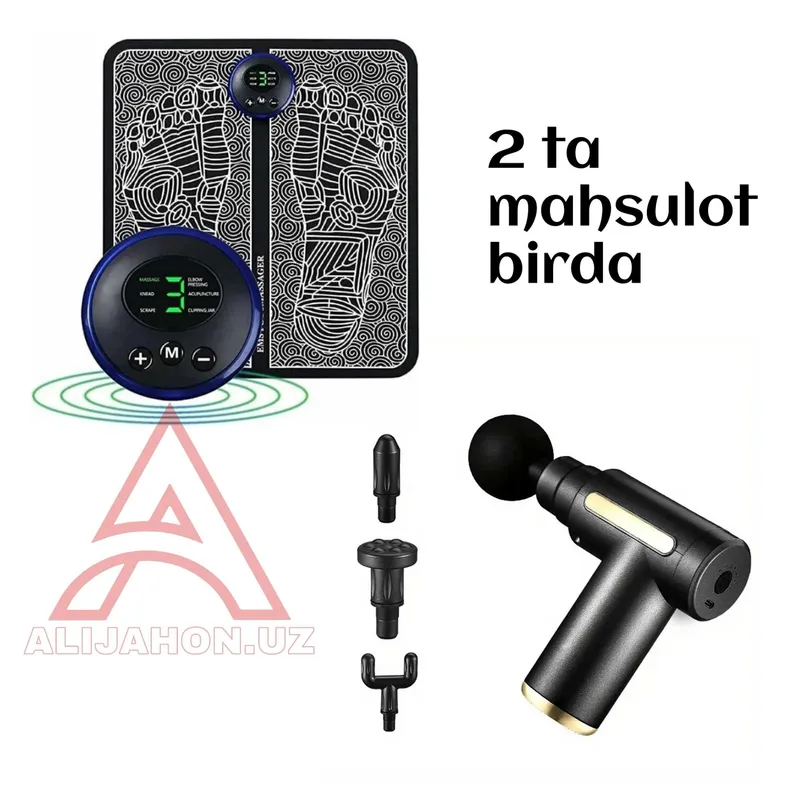 Tana bosh va oyoqlar uchun elektr massaj moslamasi va ems masajyor