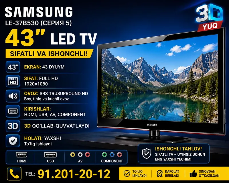 samsung tv full hd le37b530p7w 1