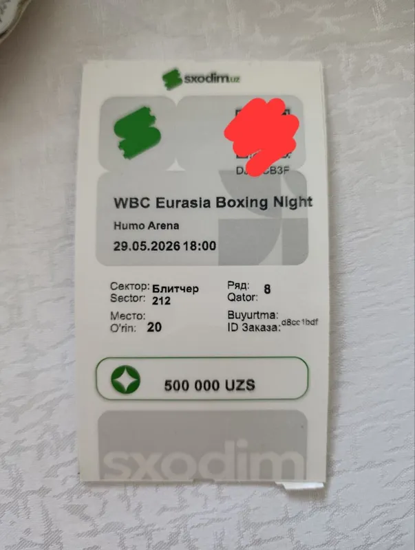 Wbs eurasia boxing night bilet sotiladi