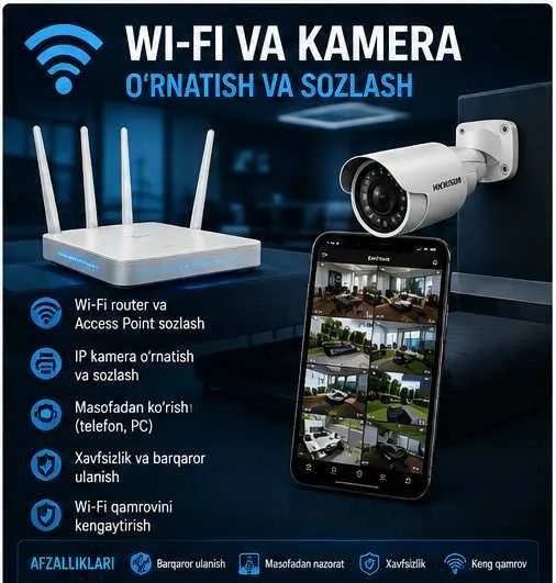 Uy va ofis uchun Wi-Fi tarmog'ini sozlab beraman 6 Uy va ofis uchun Wi-Fi tarmog'ini sozlab beraman 6