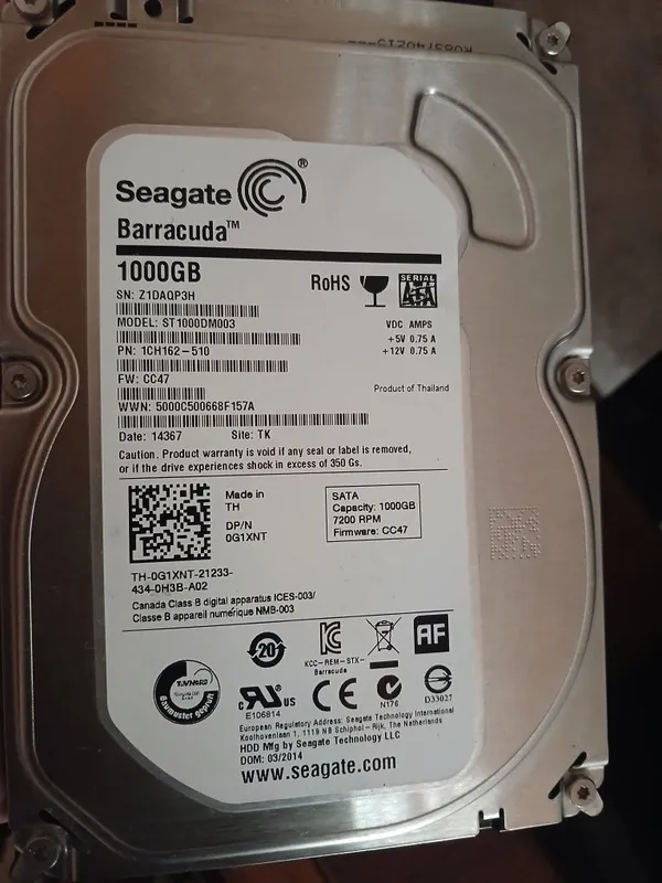 HDD 1.TB Seagate Baracuda