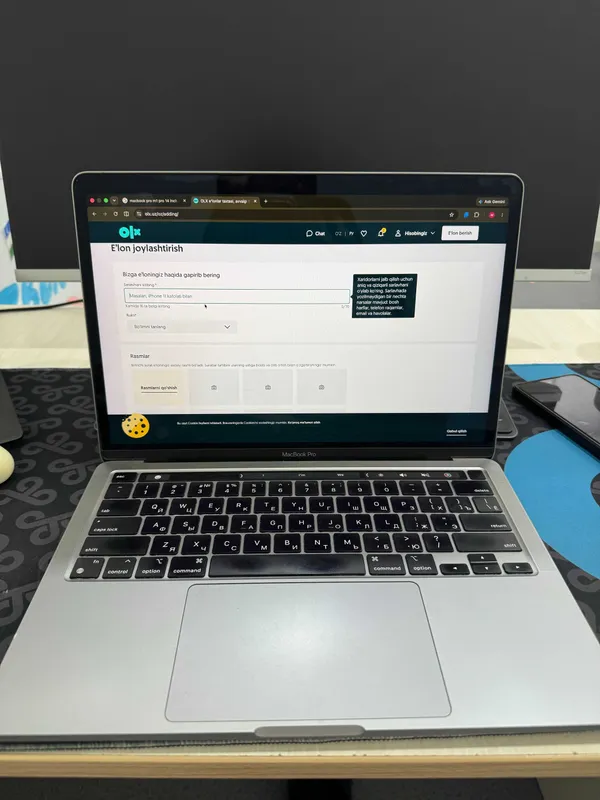 MacBook Pro M1, 16 / 512 GB, 81% yomkost, 13.3 inch. 2