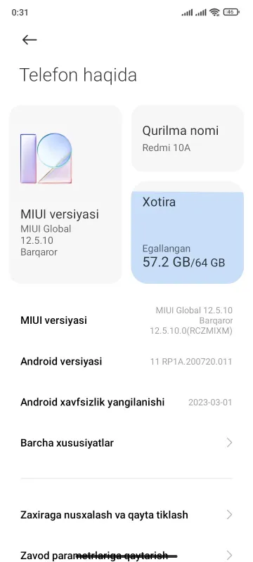 Redmi 10a 4/64 xolati yaxshi — фото 5
