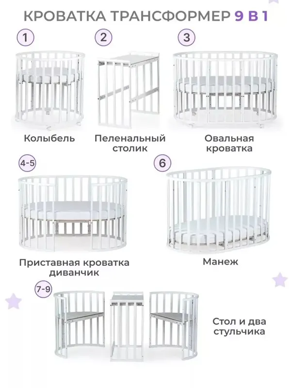 Детская кровать 8в1 — фото 1