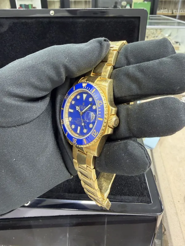 Shoshilinch nodir Rolex Submariner Full gold olmoslar bilan 2