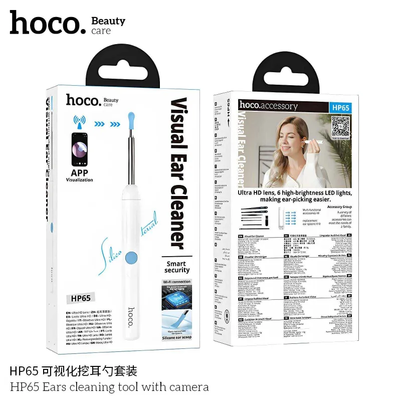 Hoco HP65 Визуальный ушной эндоскоп набор для чистки ушей с камерой — фото 7
