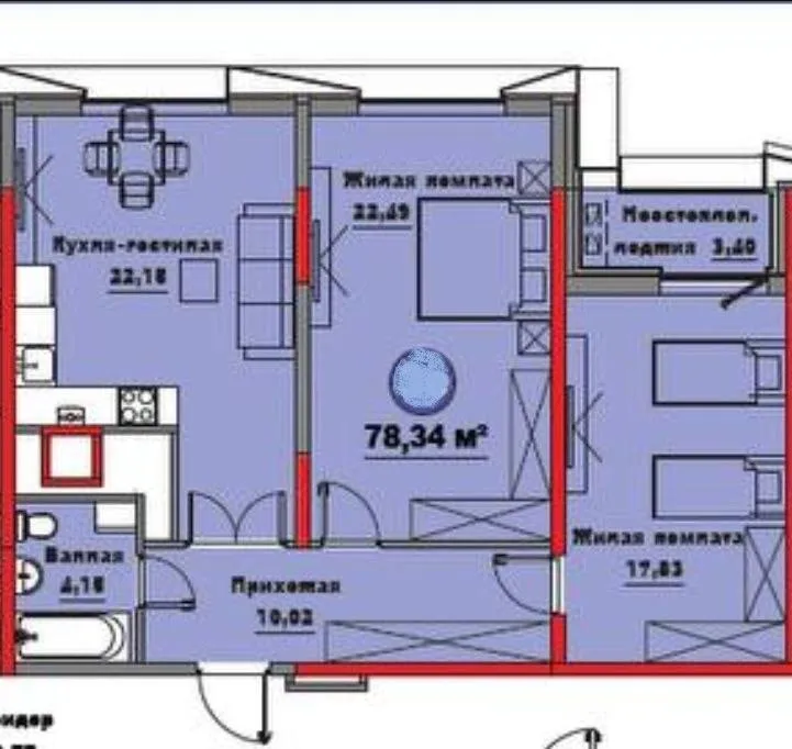 3-комнатная квартира, 79 м², Мирзо Улугбек 5