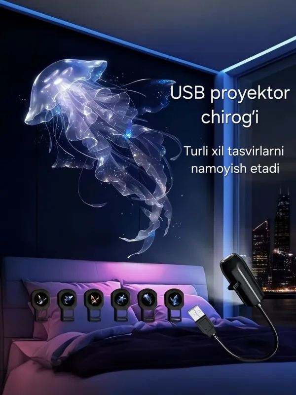 Yulduzli osmon proyektori, xona uchun tungi chiroq