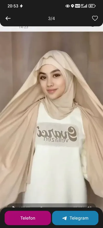 Tayyor kiyiladigan boniy +uzun sharfli ro‘mol 4 Tayyor kiyiladigan boniy +uzun sharfli ro‘mol 4