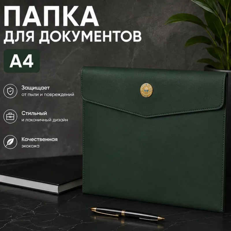 Папка для документов А4 из кожи (Премиум качество) 1