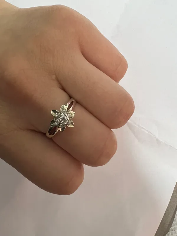 Yangi kumush uzuk va zirak + yarim oy kulon — фото 3