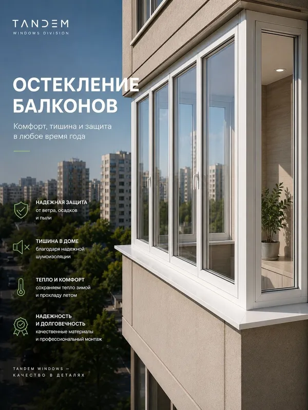 Остекление балконов и лоджей | Тепло, тишина и комфорт круглый год 3 Остекление балконов и лоджей | Тепло, тишина и комфорт круглый год 3