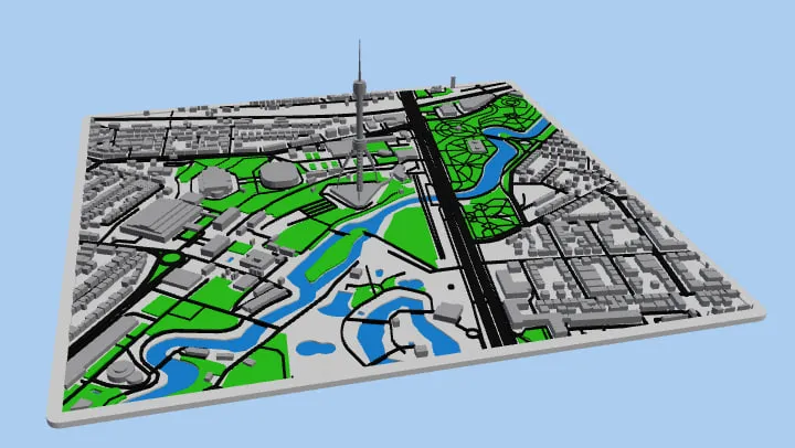 3D карта города / 3D shahar maketi