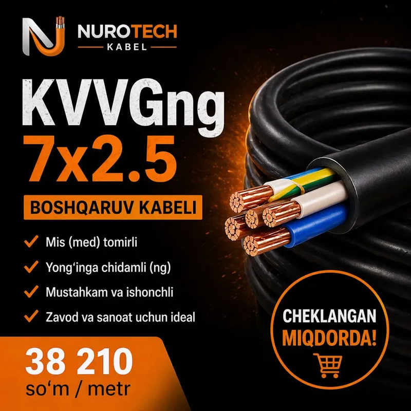 KVVGng 7x2.5 kabel sotiladi!