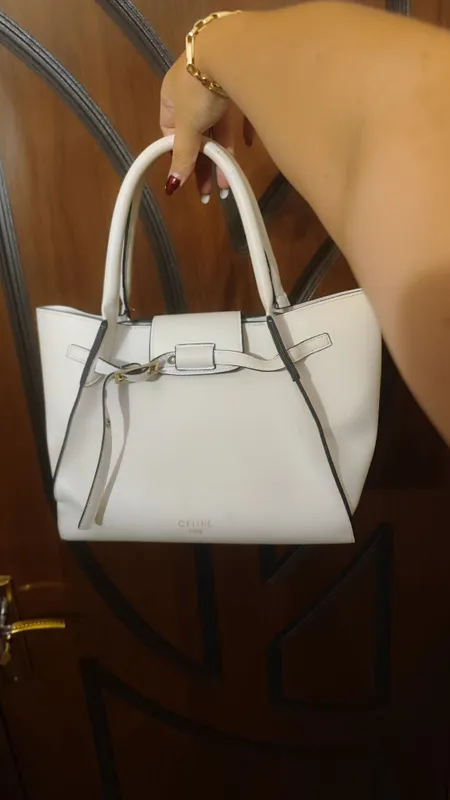 Белая фирменная сумка Celine — фото 1