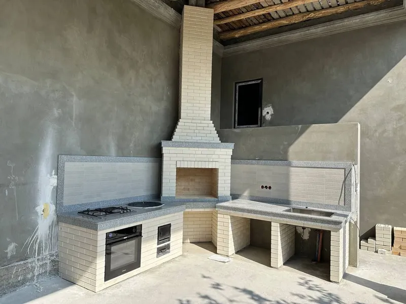 Barbekyu, kamin, ochoq, 6
