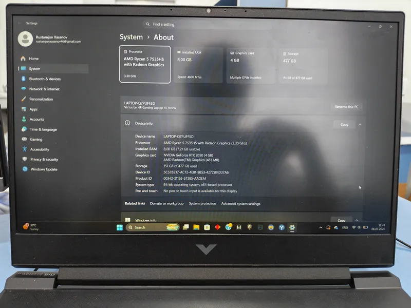 Ноутбук HP Victus 15 2