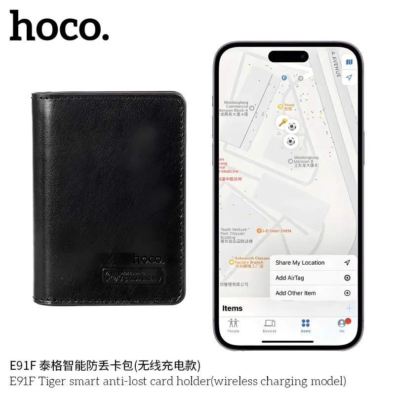 Hoco E91F Wallet Tag Смарт держатель картхолдер с защитой от потери — фото 1