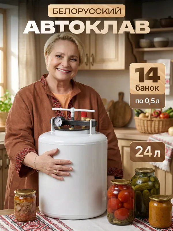 Автоклав  для домашнего консервирования, 24л