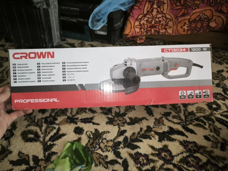 CROWN CT13034 Professional 180 mm Bolgarka – 1300W (Yangi) ORGINAL 3