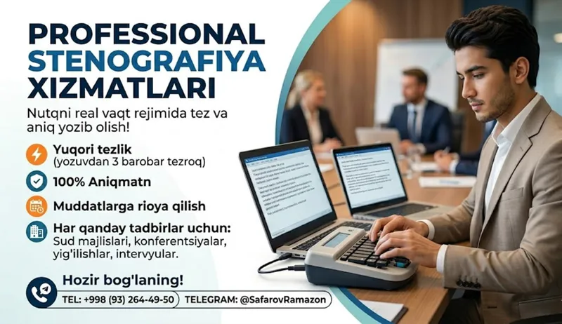 Professional stenografiya xizmati