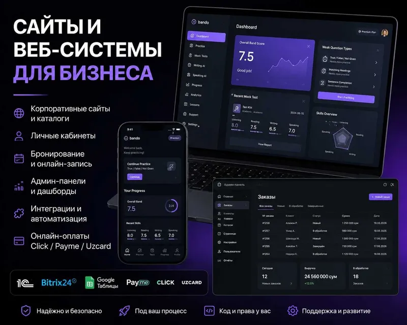 Разработка веб-систем и сайтов для бизнеса под ключ Разработка веб-систем и сайтов для бизнеса под ключ