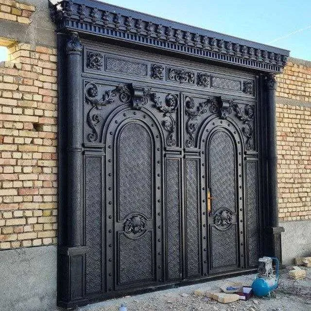 Стальные железные Металлические ворота Temir darvoza Навес решетка — фото 5