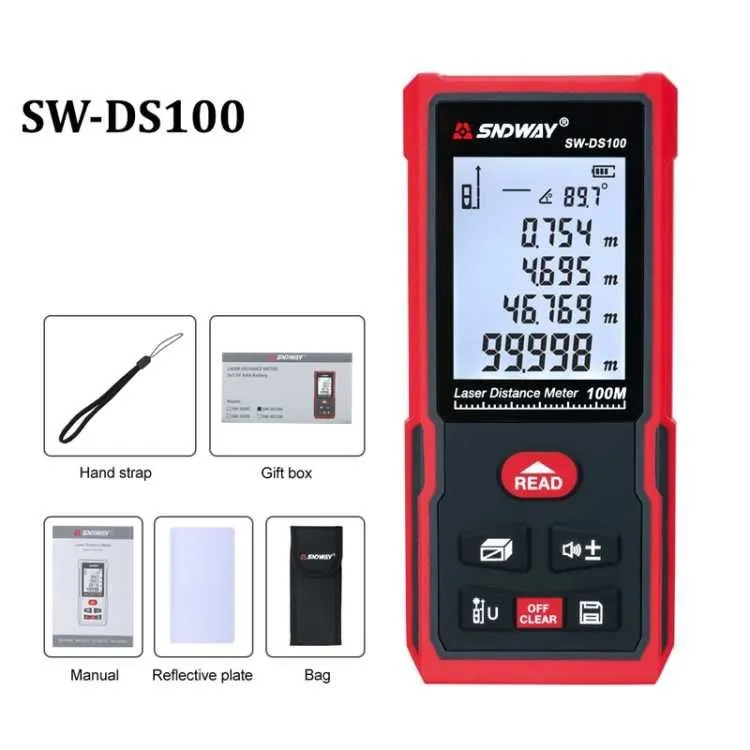 Laser Distance Meter SW‑DS100 — lazerli masofa o‘lchagich — фото 1