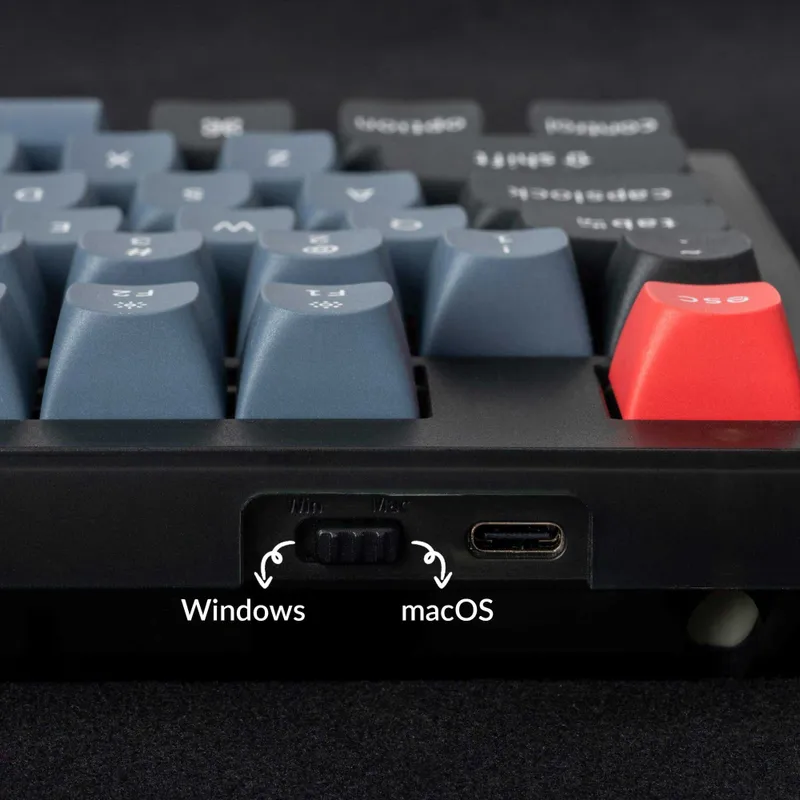 Проводная игровая механическая клавиатура Keychron V5 Hot-Swap, RGB, синие свитчи — фото 3
