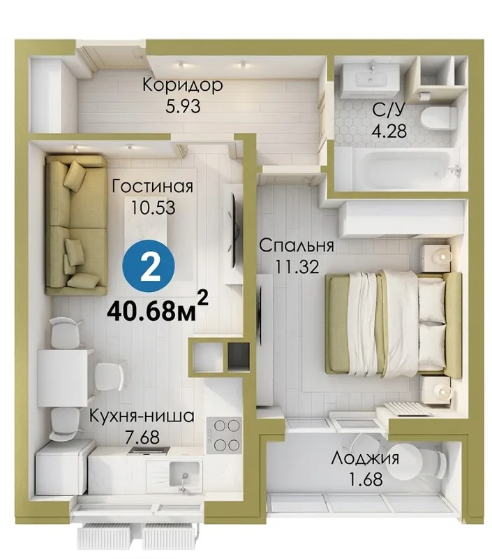 2 комн.40,68м2| Алмазар, NRG , Ипотека=10 679у.е.
