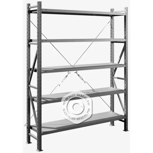 Стеллаж для склада MS U 2000х1500х400 (5 полок)