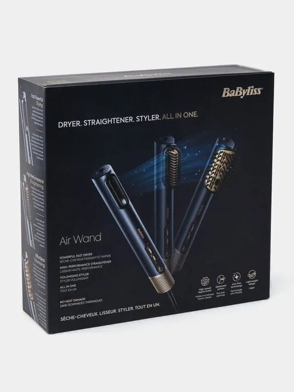 Фен-щётка BaByliss Air Wand AS6550E, для всех типов волос, ионизация