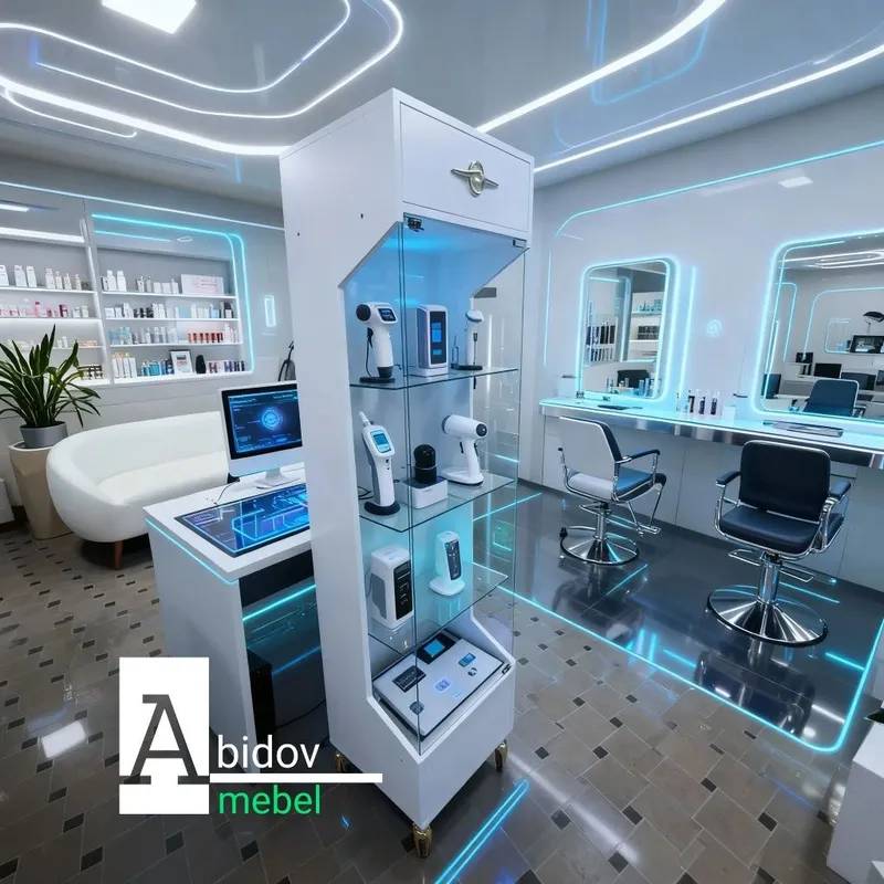 Витрина Hi-Tech для салона красоты / магазина профессиональной космети 4 Витрина Hi-Tech для салона красоты / магазина профессиональной космети 4