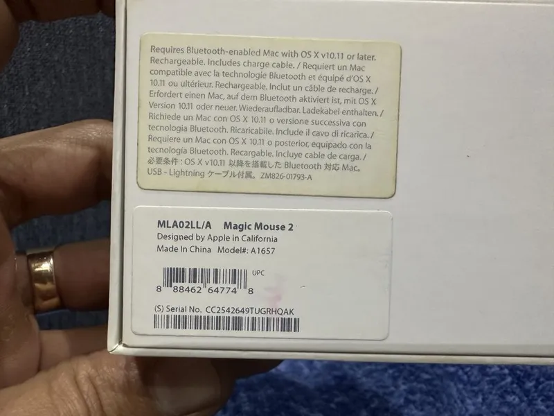 * Apple Magic Mouse 2 Black A1657 б/у оригинал — фото 2