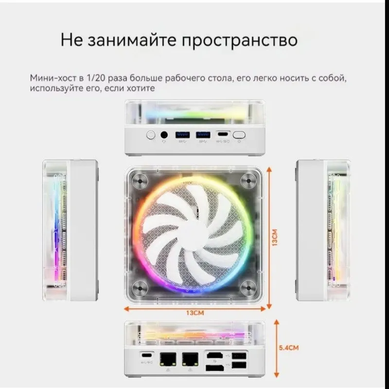 МиниПК! MiniPC Ryzen5 6600H/660M/DDR516Gb/SSD512Gb — фото 4