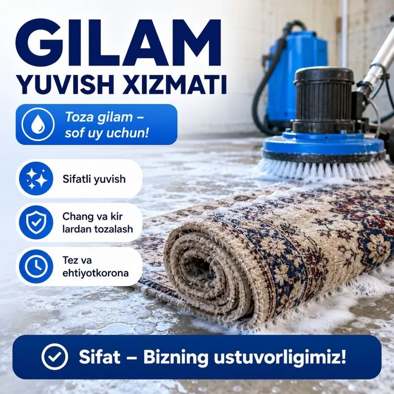 Стирка ковров gilam yuvish korpacha adyal parda yuvish 5
