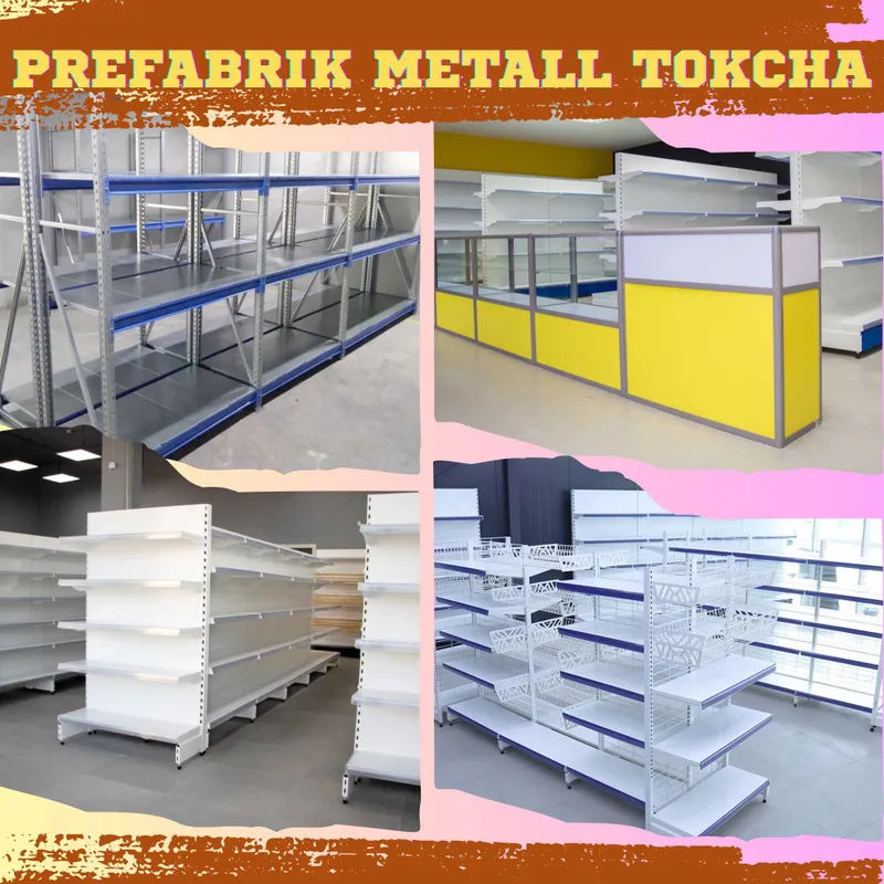 Стеллаж металлический торговый, polkalar savdo tokcha 1