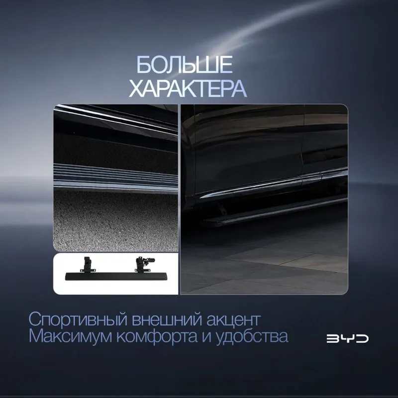 Электронные выдвижные пороги для BYD Champion EV / DM-i — фото 2