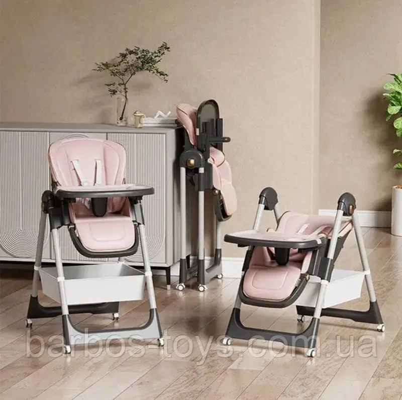 KIDILO original Стульчик для кормления 3 в 1 шезлонг качелями — фото 5
