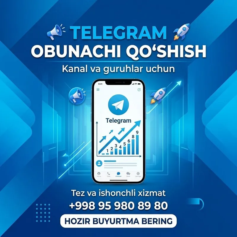 Telegramga REAL obunachilar qo‘shamiz | Tez va ishonchli